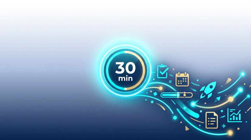 The 30-Minute Content Machine: Fast, repeatable AI-assisted content creation system that produces ready-to-post drafts in under 30 minutes