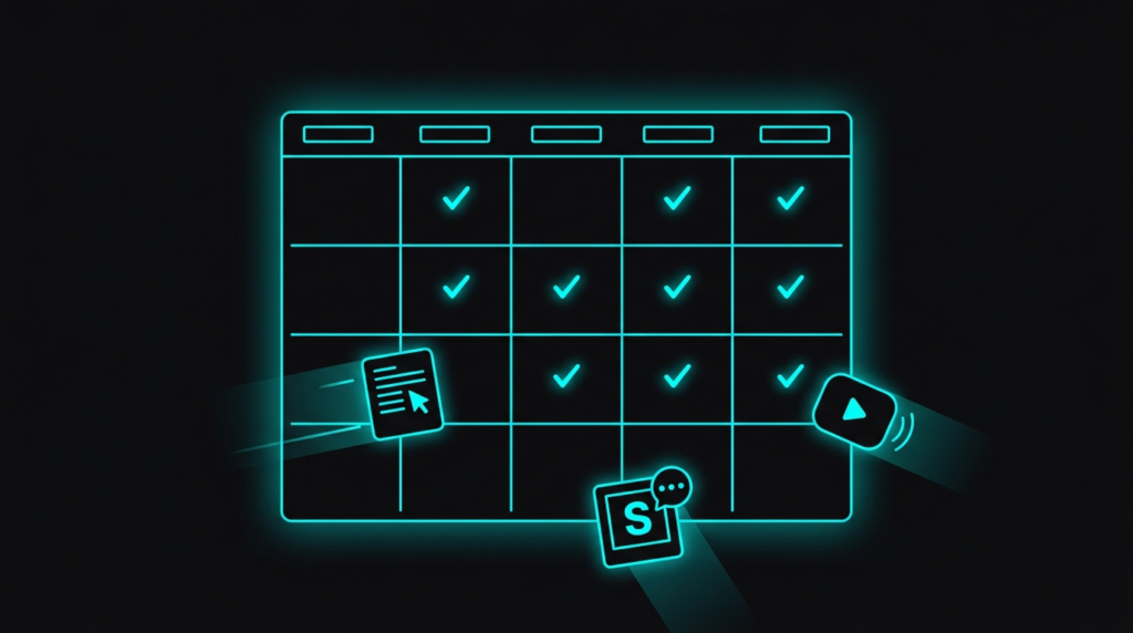 Step 5 of The 30-Minute Content Machine: Batching and scheduling content for publishing