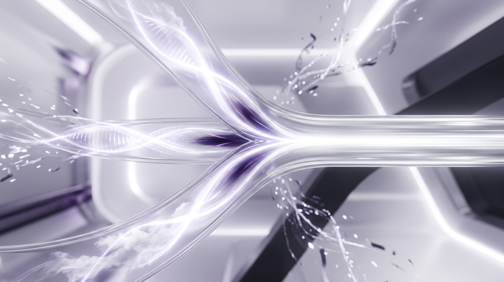 Three aligned forces converging into one amplified path to represent leverage
