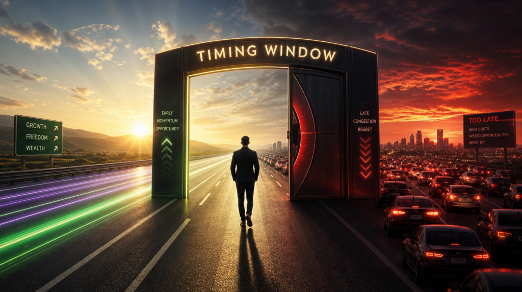 Timing window in affiliate marketing - entering early with momentum versus late-stage congestion and saturation
